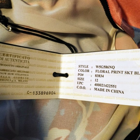 Vintage Y2K Armani Exchange Bright Floral Flowy Skirt - Picture 10 of 10